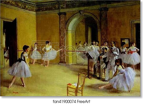 Edgar Decas Ballet Rehersal Reprint on Framed Canvas Wall Art Home Decoration